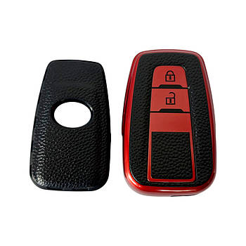 Чохол для ключа Toyota, шкіра червоний