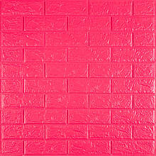 3D панель самоклеюча 700х770х5мм цегла Малинова-червона (108-5) SW-00001364