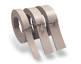 Смуга ремінна з натуральної шкіри ВРХ з лицьовим покриттям колір капучино РОЗМІР НА ВИБІР