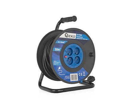 Подовжувач на котушці 30 м Geko G17508, фото 1