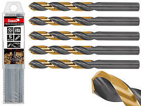 Свердло по металу зі швидкорізальної сталі чорного та золотого кольору 12 мм Tvardy  T02120, фото 4