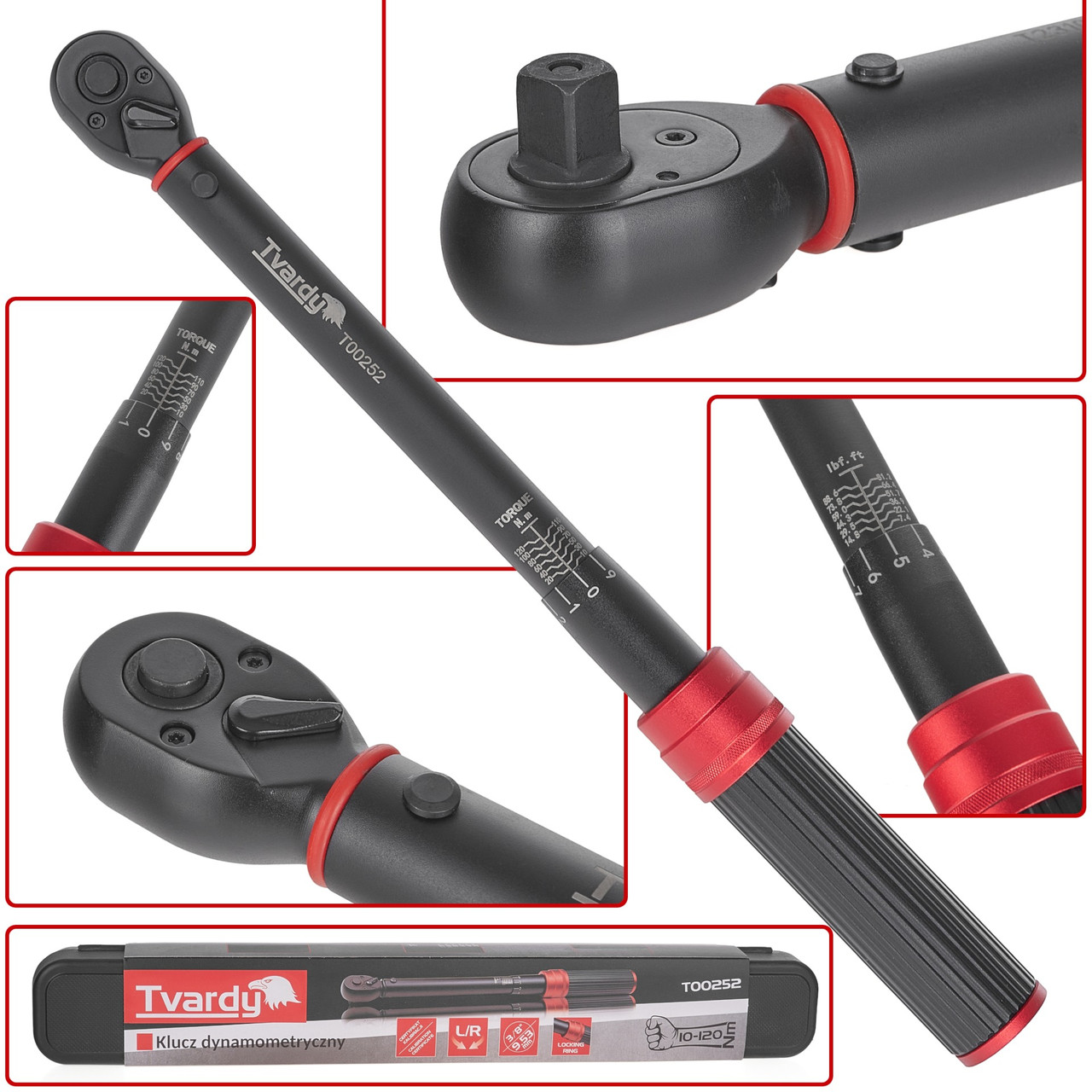 Динамометричний ключ 3/8" Tvardy T00252