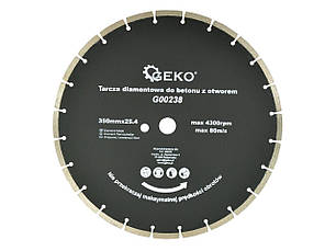 Алмазний диск по бетону 350х25,4 мм Geko G00238, фото 1