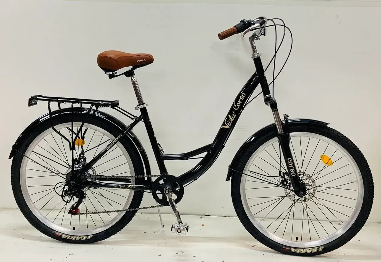 Велоcипед міський Corso «Viola» 26" дюймів VL-26520 (1) рама сталева 17’’, обладнання Shimano 21 швидкість, фото 1