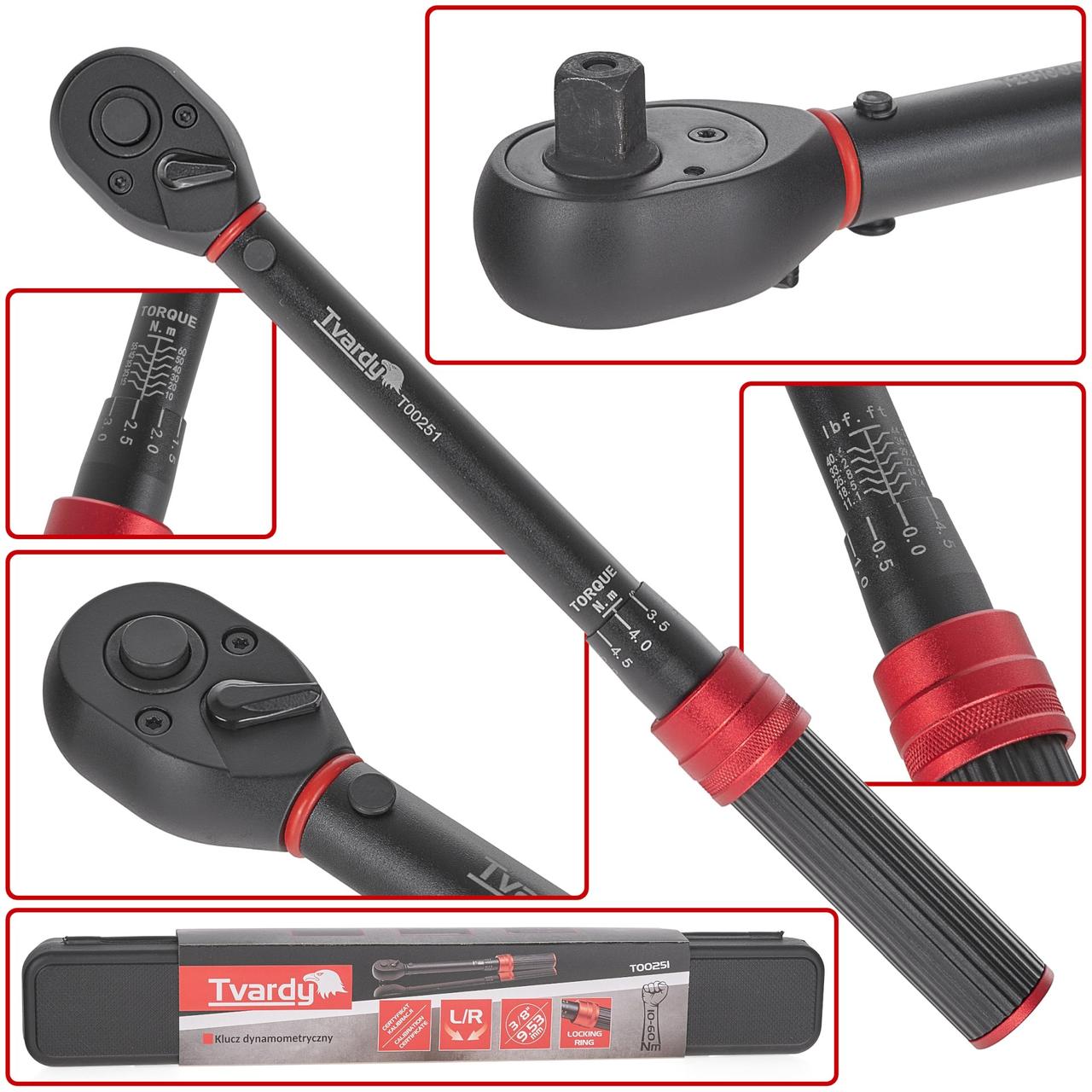 Динамометричний ключ 3/8" Tvardy T00251