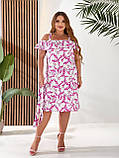 Літнє яскраве повсякденне плаття батал зі штапелю (р.48-58). Арт-2809/2, фото 2