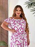 Літнє яскраве повсякденне плаття батал зі штапелю (р.48-58). Арт-2809/2, фото 3