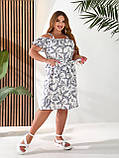 Літнє яскраве повсякденне плаття батал зі штапелю (р.48-58). Арт-2809/2, фото 6