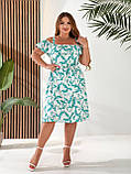 Літнє яскраве повсякденне плаття батал зі штапелю (р.48-58). Арт-2809/2, фото 8