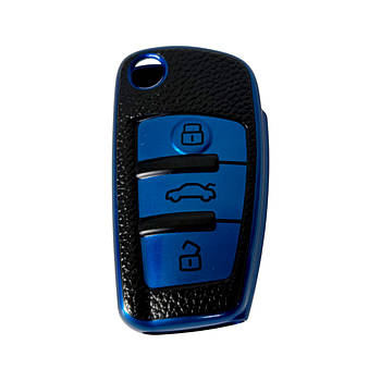 Чохол для ключа Audi синій