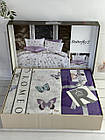 Комплект постільної білизни поплін Romeo home євро розмір Butterfly 2
