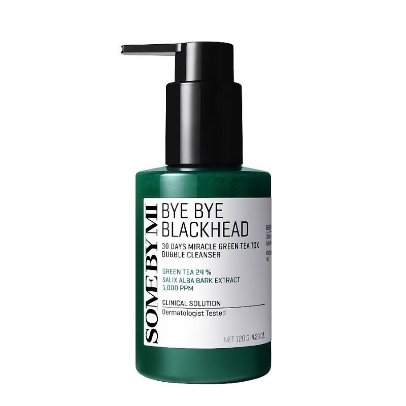 Уцінка! Маска-пінка SOME BY MI Bye Bye Blackhead 30 Days Miracle Green TeaTox Bubble Cleanser (М'ята коробка!)