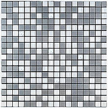 Самоклеюча алюмінієва плитка 300х300х3мм Срібна мозаїка зі стразами SW-00001824 (D)