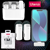 Бездротовий петличний мікрофон для айфона на прищіпці ios з шумозаглушенням всеспрямований lightning Ulanzi