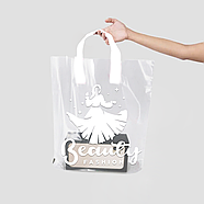 Поліетиленові пакети петля 30х35 см (60 мкм) прозорі з білою ручкою і логотипом Витримує 4 кг!, фото 2