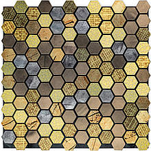 Самоклеюча алюмінієва плитка 300х300х3мм Луска SW-00001931