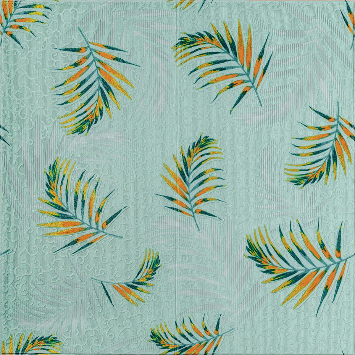 Панель стінова 3D 680х670х4мм Папороть на світло-зеленому фоні (D) SW-00001984