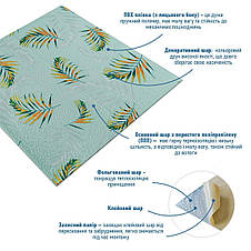 Панель стінова 3D 680х670х4мм Папороть на світло-зеленому фоні (D) SW-00001984, фото 2