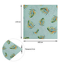 Панель стінова 3D 680х670х4мм Папороть на світло-зеленому фоні (D) SW-00001984, фото 5