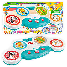 Гра Веселі ритми WToys укр мова сенсорна факти про тварин барабан звуки муз інстр казки пісні 38,5*4*17см (18480)