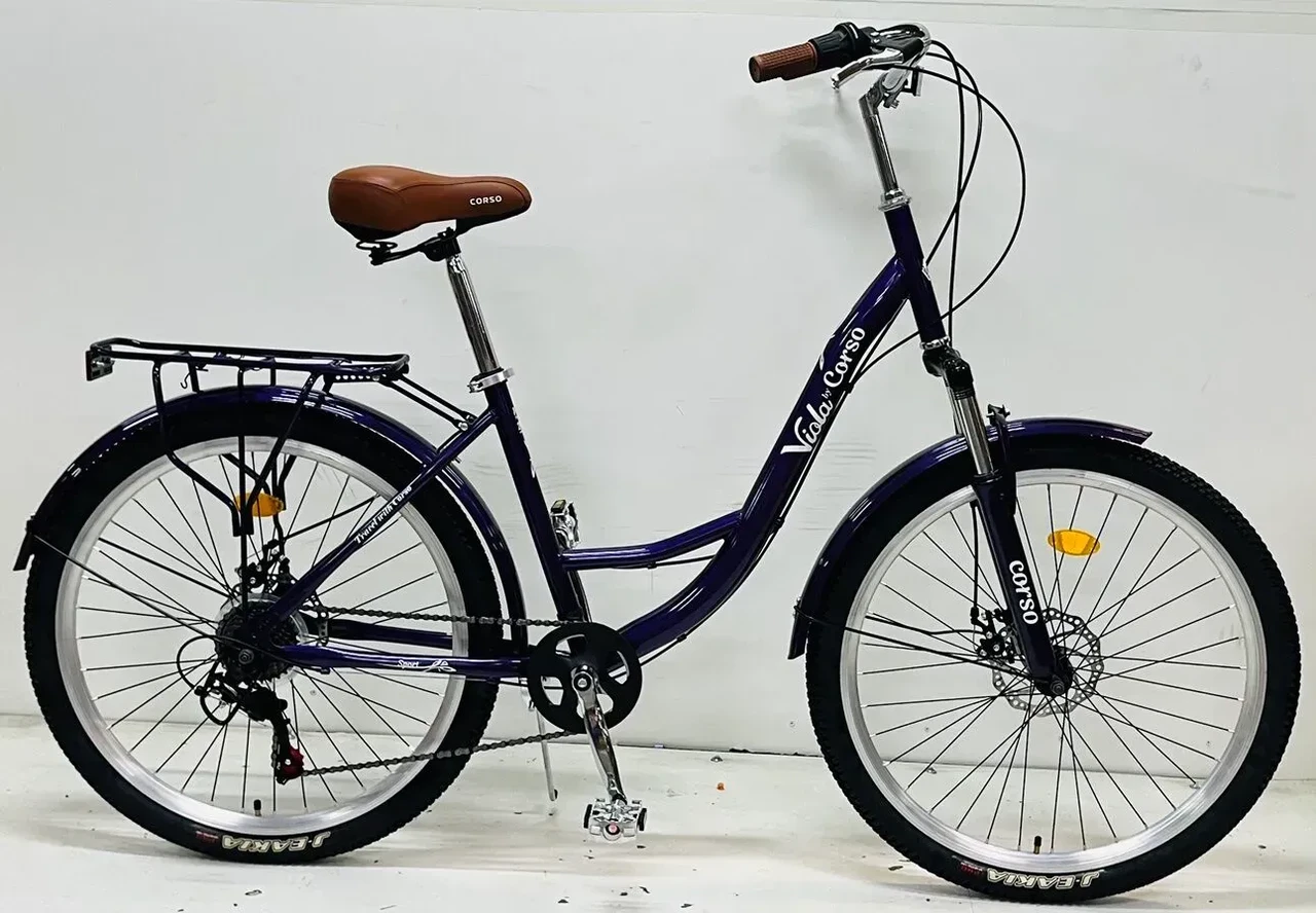 Велоcипед міський Corso «Viola» 26" дюймів VL-26914 рама сталева 17’’, обладнання Shimano 21 швидкість, фото 1