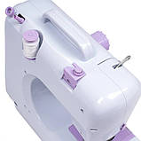 Електрична швейна машинка з педаллю та реверсом SM-505A портативна 2 швидкості та 12 видів рядків, фото 9