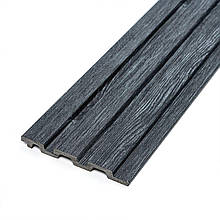 Рейка декоративна PS 2900х120х12мм Темний графіт SW-00002128