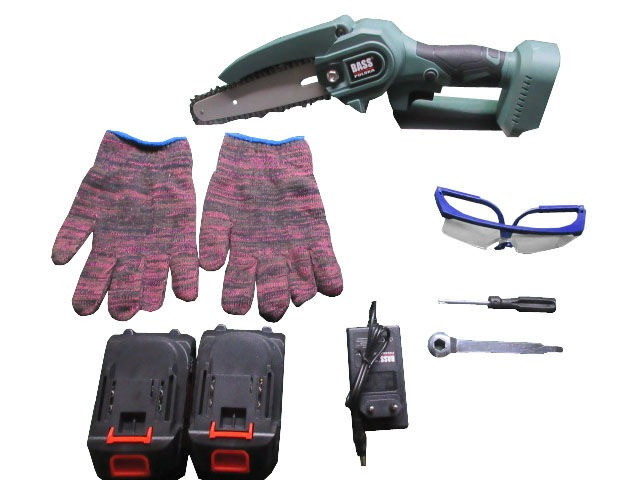 Акумуляторна ланцюгова міні пила 4" Bass Polska 8322, Пила для підрізування, Бездротова міні пила, Садова пила