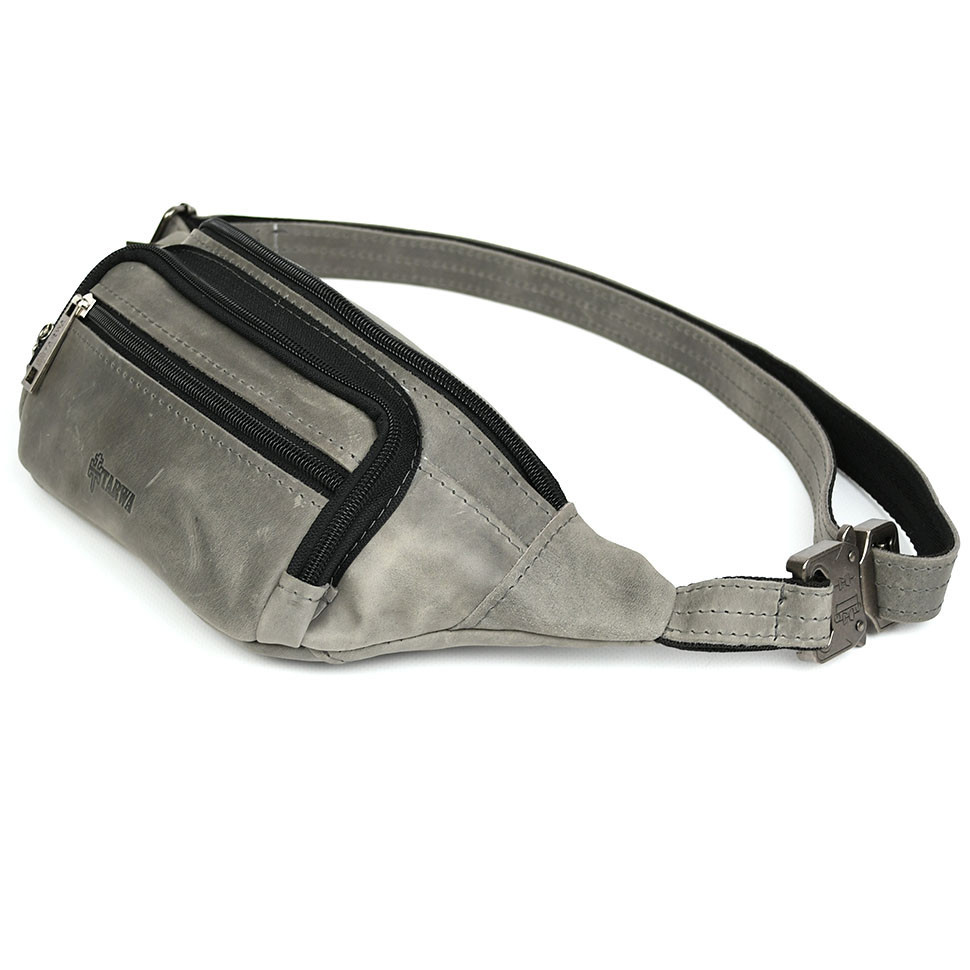 Бананка шкіряна, сумка напояхна коричневий крейзі хорс TARWA RJ-7218-3md, фото 1