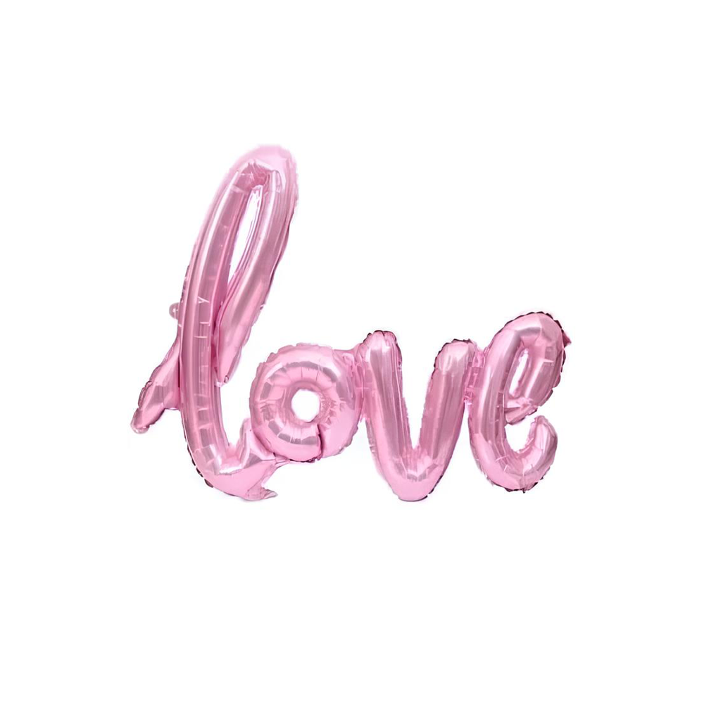 Фольгована надувна кулька міні-фігура Love 53x35см (20") | Рожевий