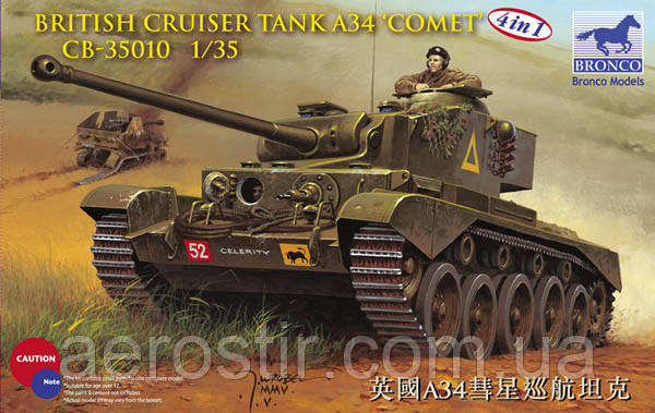 Tank A34 Comet 1/35 Bronco 35010, фото 1