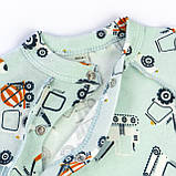 Боді для хлопчиків з довгим рукавом зовнішні шви Excavator, фото 2