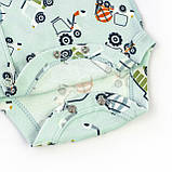 Боді для хлопчиків з довгим рукавом зовнішні шви Excavator, фото 3