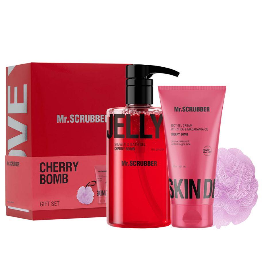 Подарунковий набір для догляду за тілом Mr Scrubber Cherry Bomb для жінок, 3 продукти, фото 1