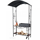 Мангал Стандарт 600 VESUVI багатофункціональний зі знімним дахом з металу, жаровня на 8-10 шампурів, фото 2