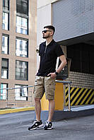 Зручні якісні шорти фірмові чоловічі шорти зі стилем, красиві круті чоловічі шорти карго бежеві