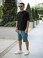 Фірмові шорти в спеку з кишенями збоку брендовий виробник вільні функціональні літні м'ятний панг