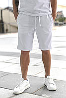 Фірмові літні комфортні чоловічі шорти легка тканина якісні стильні для спекотної погоди білі