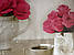 Кухонний фартух Букет рожевих Троянд (вінілова плівка наклейка скіна ПВХ) квіти Бежевий 600*2000 мм, фото 9