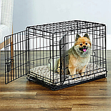 Вольєри та клітки для собак цуценят Клітка для перенесення собаки Металева переноска для тварин (47х31х38см), фото 4