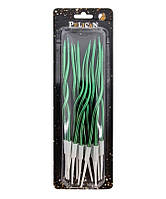 Набір свічок для торта коктейльні зелений 12см в упаковці 12шт