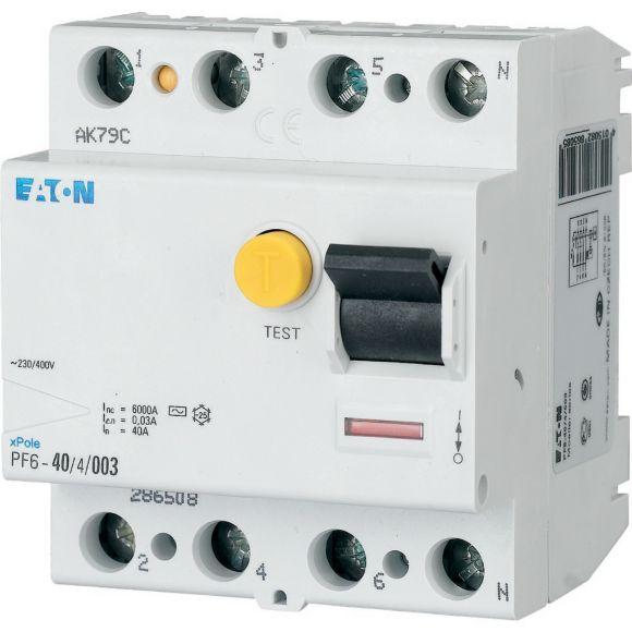 Диференційне реле 4п 40A PF6-40/4/03 300mA EATON