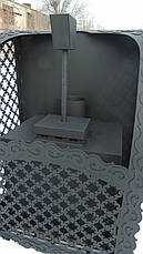 Дров'яна банна піч кам'янка "Сюзанна" (з виносом, зі склом, з парогенератором), 8мм, фото 2