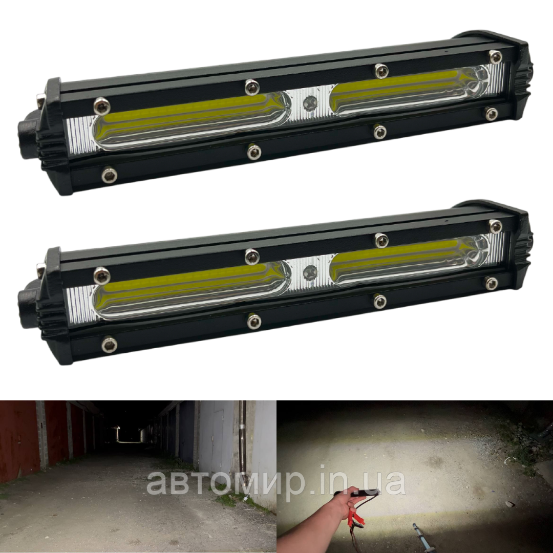 Світлодіодна LED лед фара додаткова на авто 18W COB (2 шт), фото 1