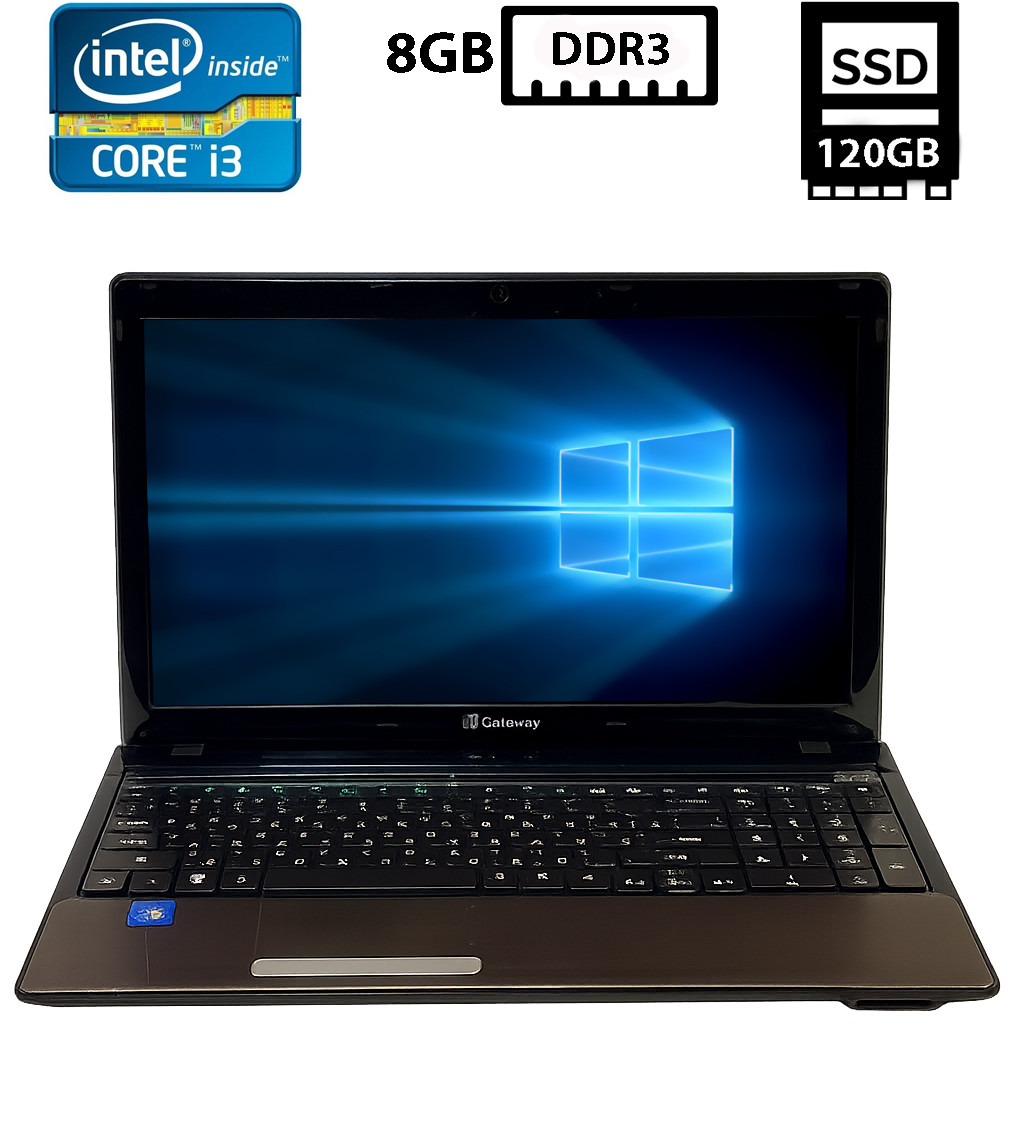 Ноутбук Gateway NV59C/15.6” TN 1366x768/Core i3 330M 2.13GHz/8GB DDR3/SSD 120GB/Intel HD Graphics Камера Б/В