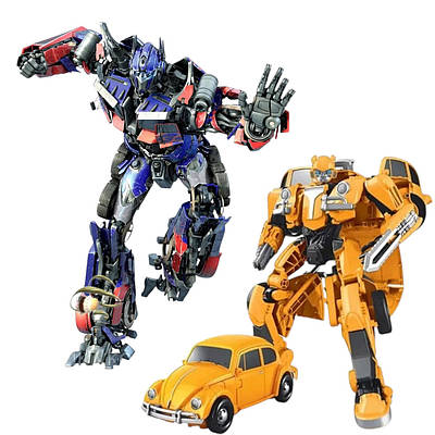 Игрушка Фигурка робот и машина с функцией превращения из комиксов Мощный трансформер с оружием 2 вида мальчику