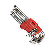 Набір ключів шестипроменевих Г-подібних TORX Т10-Т50, 9 шт короткі RB-018 LAVITA