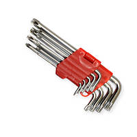 Набір ключів шестипроменевих Г-подібних TORX Т10-Т50, 9 шт середні RB-017 LAVITA