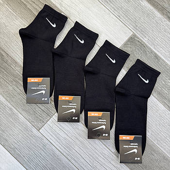 Шкарпетки жіночі демісезонні бавовна середні Nike Performance, Туреччина, розмір 36-40, чорні, 05169