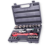 Набір інструменту 1/2" 21 шт, 10-32 мм з тріск., подовж., кардан., перехід. PROFI Тайвань INTERTOOL